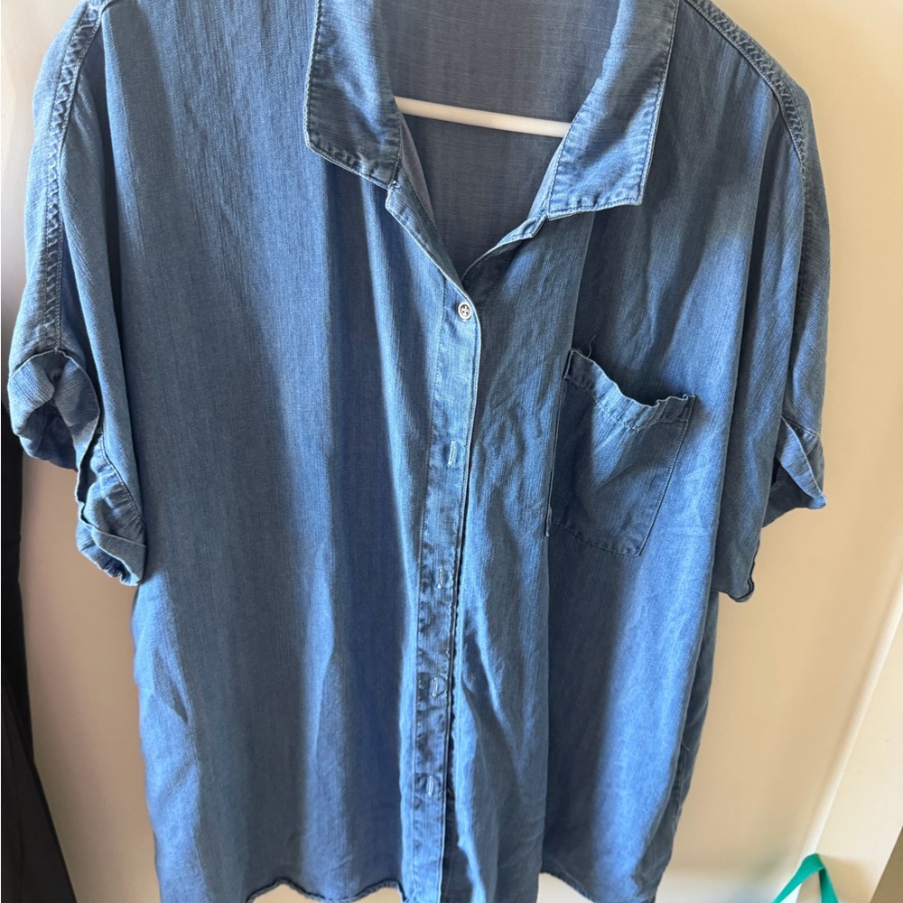 Amazon Light Blue Chambray Shirt